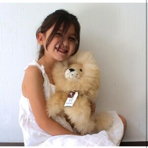 . Lion Handmade on Real Alpaca Wool Alpaka Plush Toy stuffed animal